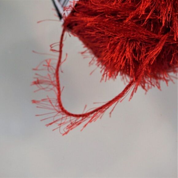 Funny Pelsgarn 4109 Eyelash Yarn Sandnes Garn Red Rust Color 1 Skein - Picture 3 of 7